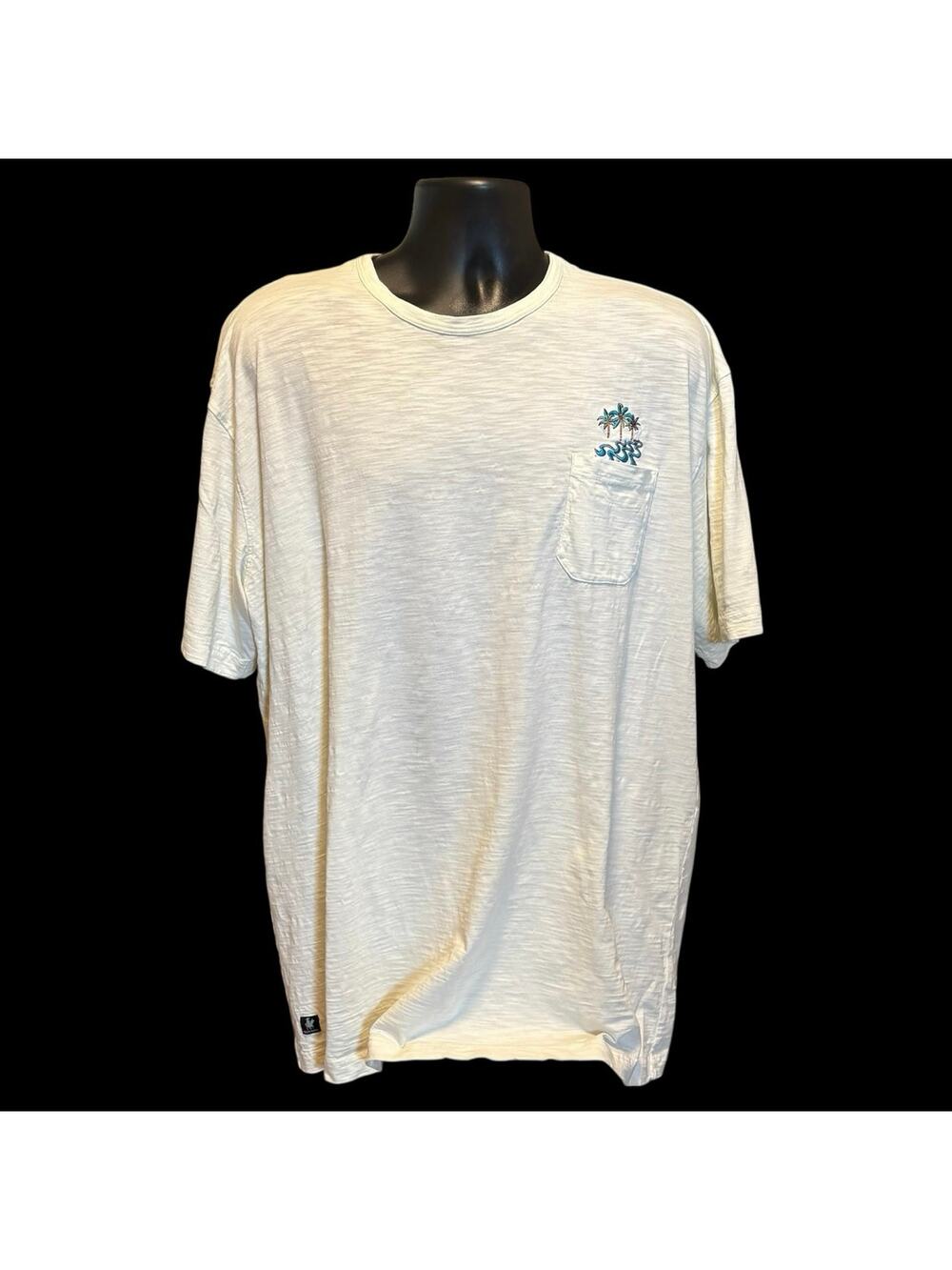 Baja Llama XXL Short Sleeve Tee T Shirt Slub Cotton Embroidered TINY FLAW
